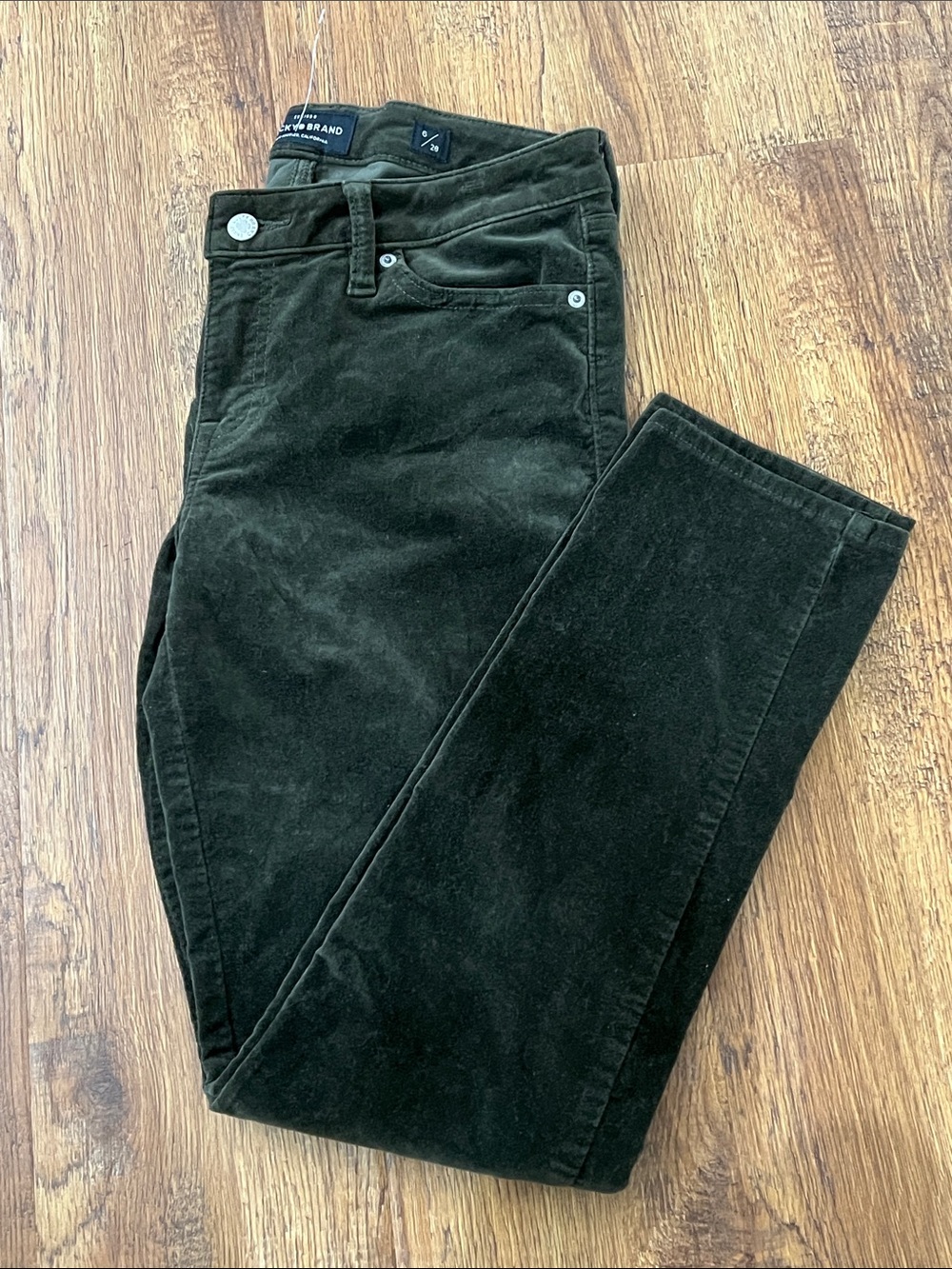 NWOT Lucky Brand Green Velvet Pants 6/28